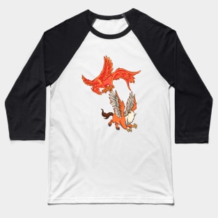 Animals of mythology - Phoenix vs Hippogryph Baseball T-Shirt